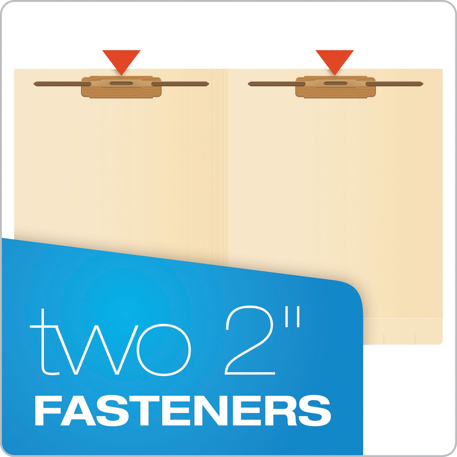 8 1/2" x 11" - 3/4" Expansion - 2 Fastener(s) - 2" for Folder - End Tab Location - 11 pt. - 2 Plys - Manila - Heavyweight Cover, Reinforced Tab, Durable - 10% Recycled - 50 / Box