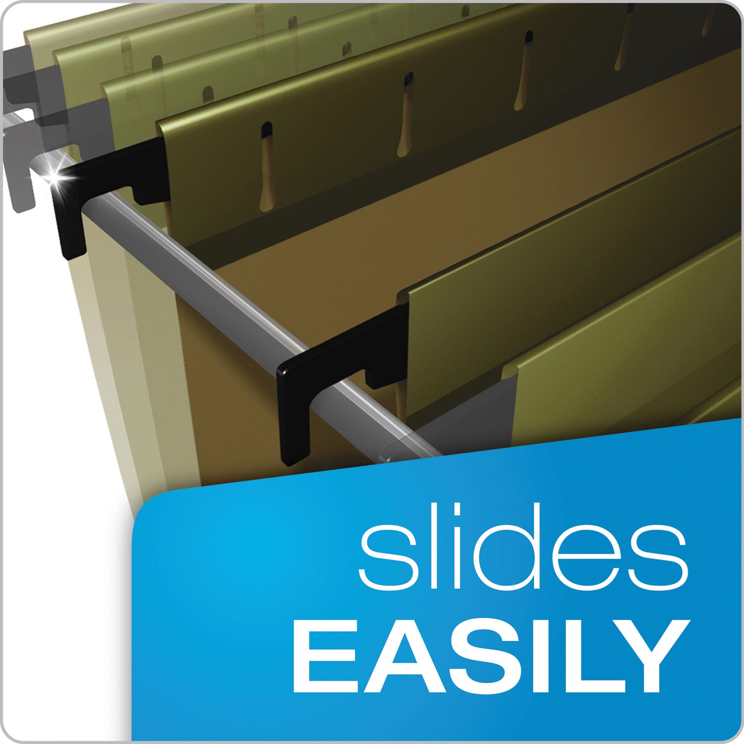 Pendaflex SureHook 1/5 Tab Cut Legal Recycled Hanging Folder - 8 1/2" x 14" - Green - Reinforced, Acid-free, Durable - 10% Recycled - 20 / Box