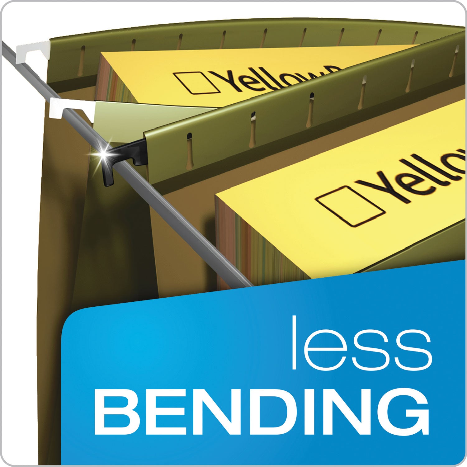 Pendaflex SureHook 1/5 Tab Cut Legal Recycled Hanging Folder - 8 1/2" x 14" - Green - Reinforced, Acid-free, Durable - 10% Recycled - 20 / Box