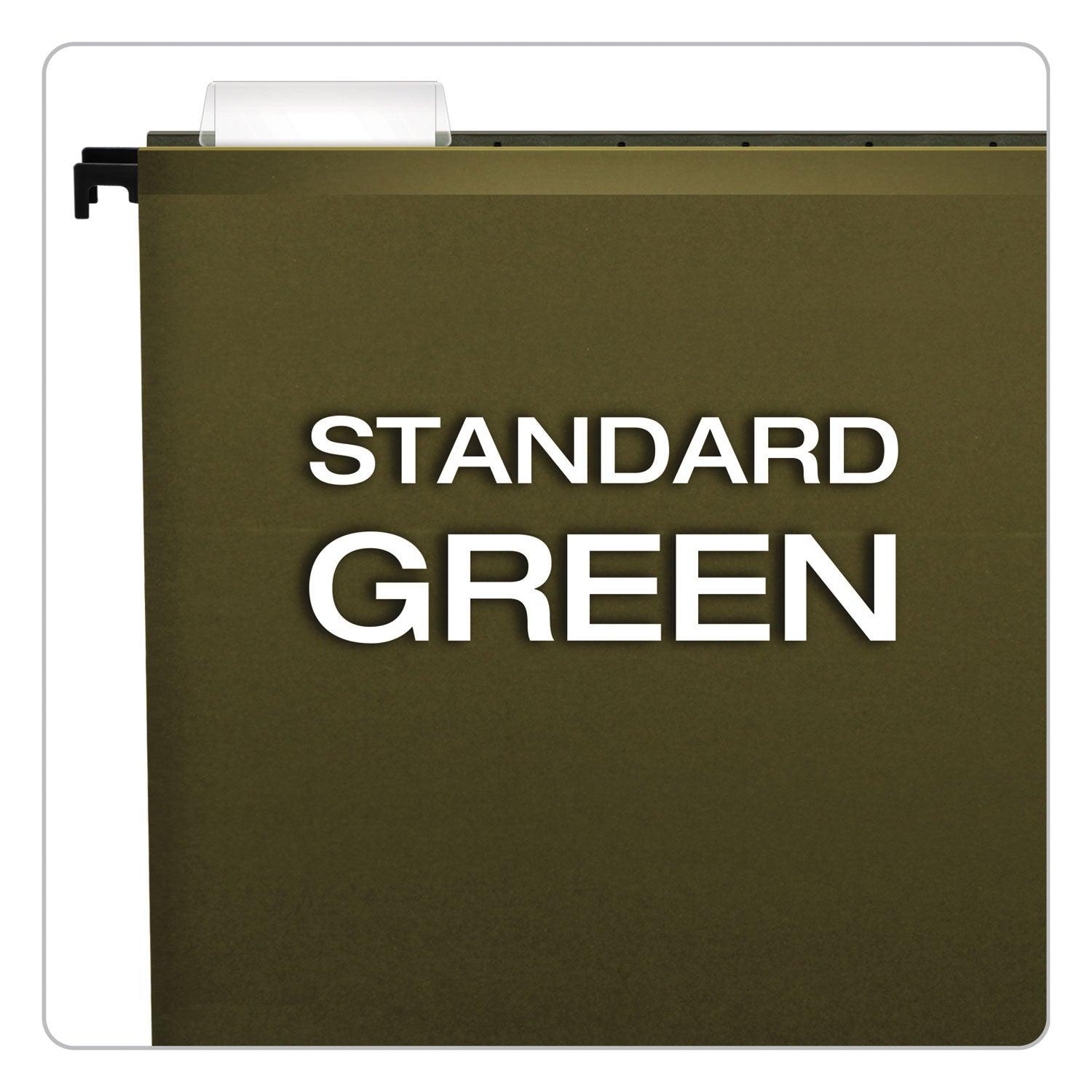 Pendaflex SureHook 1/5 Tab Cut Legal Recycled Hanging Folder - 8 1/2" x 14" - Green - Reinforced, Acid-free, Durable - 10% Recycled - 20 / Box