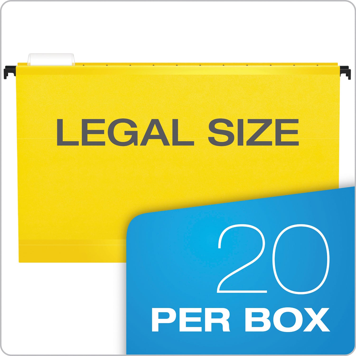 8 1/2" x 14" - 3/4" Expansion - Yellow - Built-in Tension Spring, Reinforced Top, Sturdy, Durable, Acid-free, Reinforced Bottom - 20 / Box