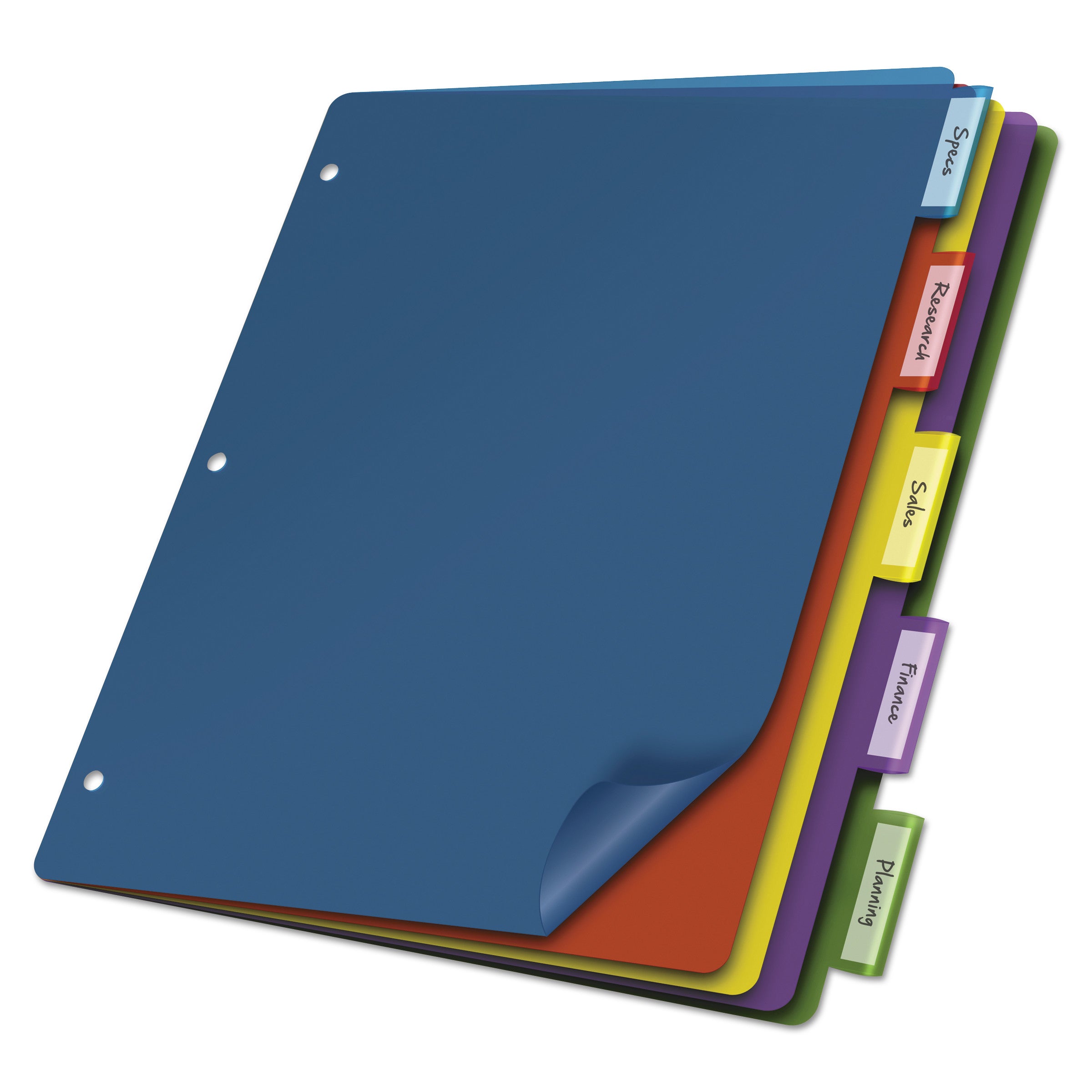 Cardinal&reg; Extra-tough Poly Dividers - 5 Tab(s)/Set - Letter - 8.50" Width x 11" Length - 3 Hole Punched - Polypropylene Divider - Multicolor Tab(s) - Fray Resistant, Tear Resistant, Scratch Resistant, Transfer Safe, Insertable Tab - 4 / Pack