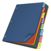Cardinal&reg; Extra-tough Poly Dividers - 8 Tab(s)/Set - Letter - 8.50" Width x 11" Length - 3 Hole Punched - Polypropylene Divider - Multicolor Tab(s) - Fray Resistant, Tear Resistant, Scratch Resistant, Transfer Safe, Insertable Tab - 4 / Pack