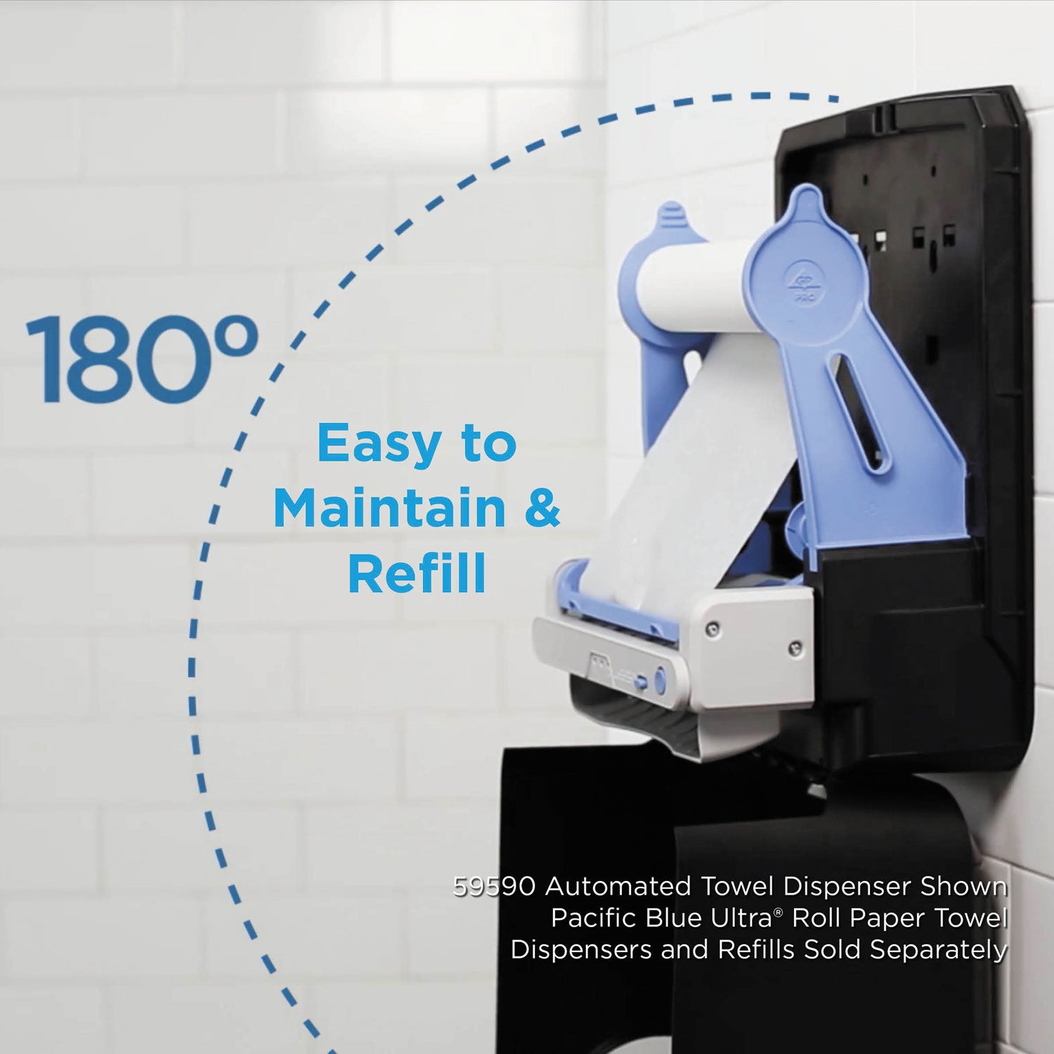 16" Height x 12.9" Width x 8.9" Depth - Black - Durable, Heavy Duty, Touch-free - 1 Each