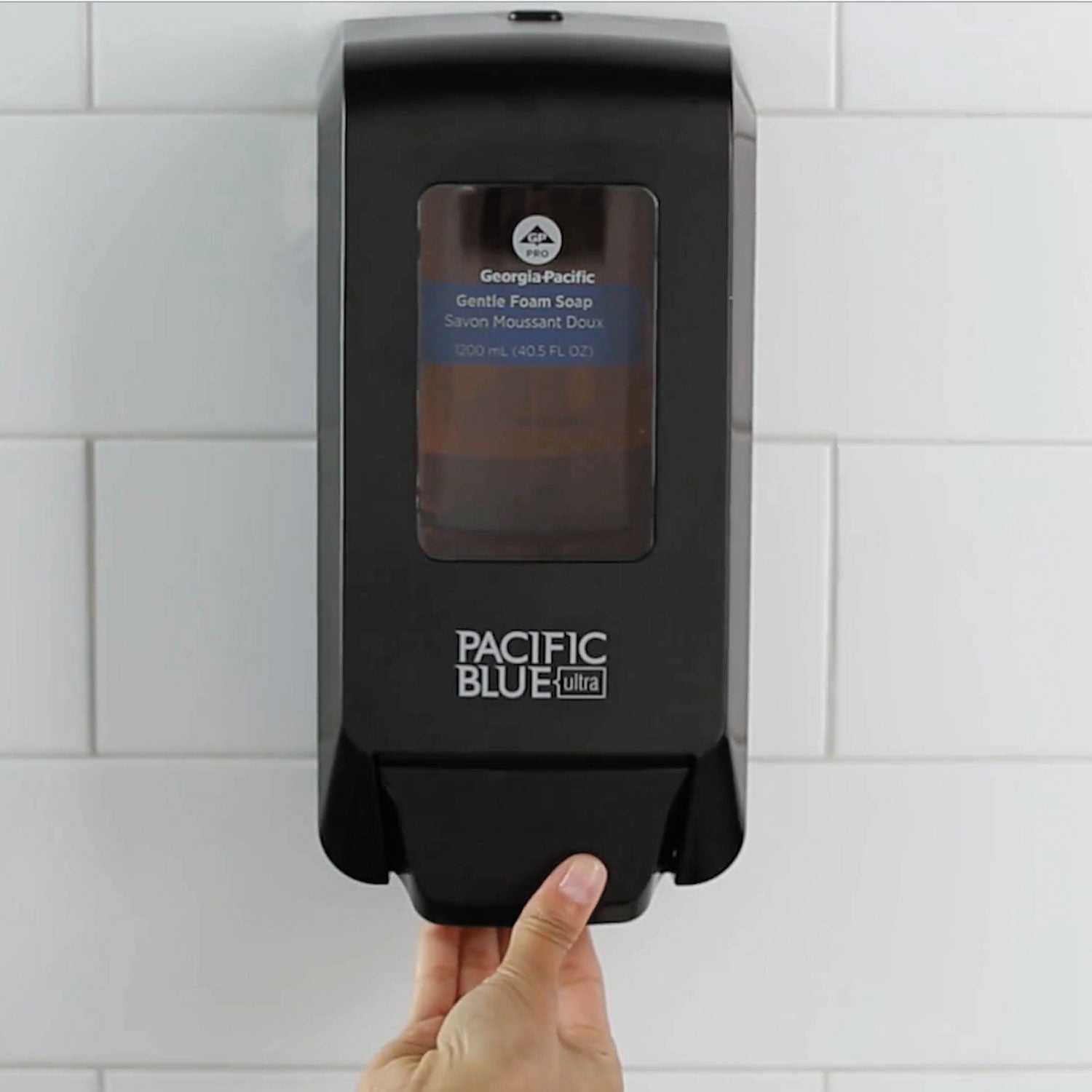 Pacific Blue Ultra Foaming Hand Soap/Hand Sanitizer Wall-Mounted Manual Dispenser - Manual - Black - 1 Each