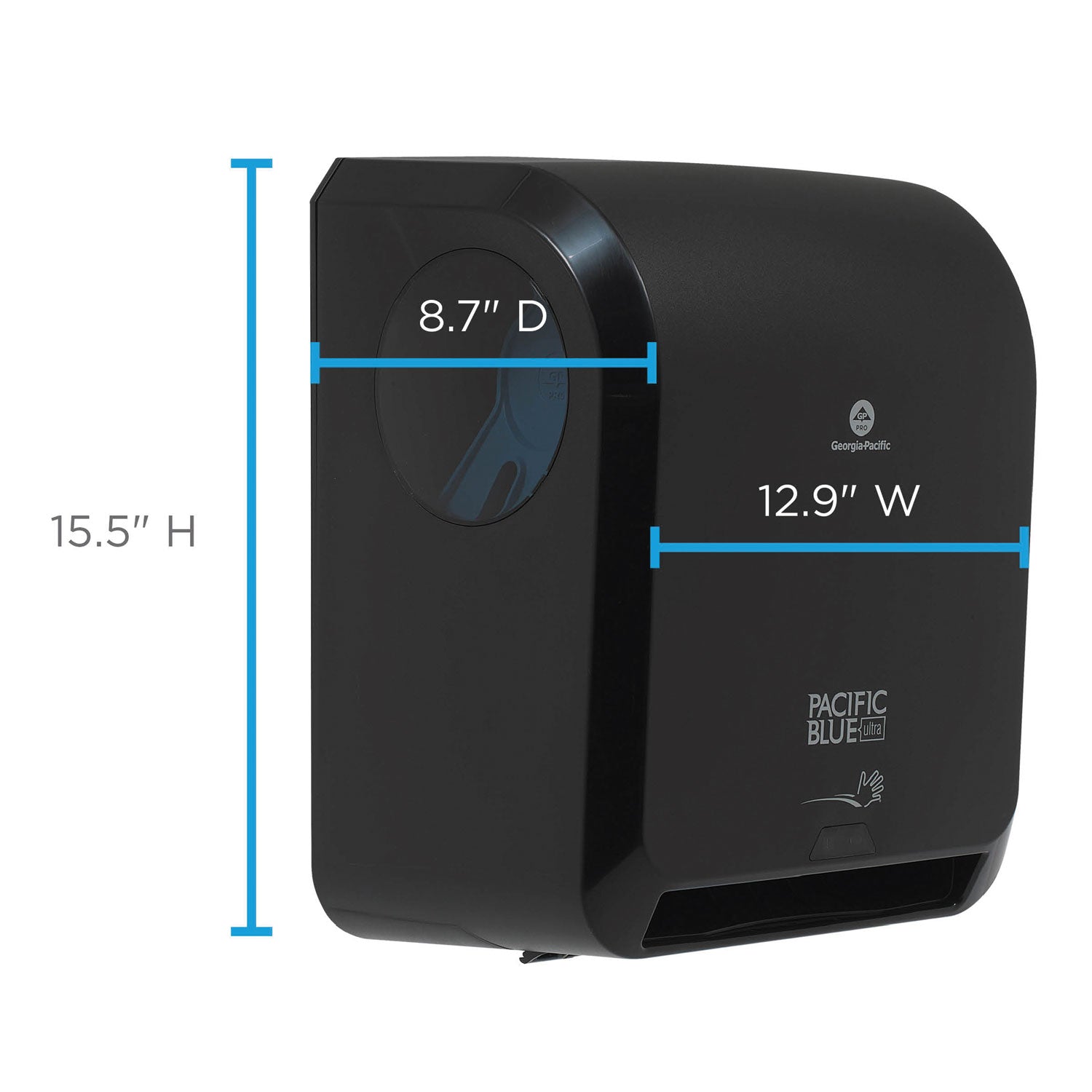 16" Height x 12.9" Width x 8.9" Depth - Black - Automatic, Durable, Heavy Duty - 1 Each