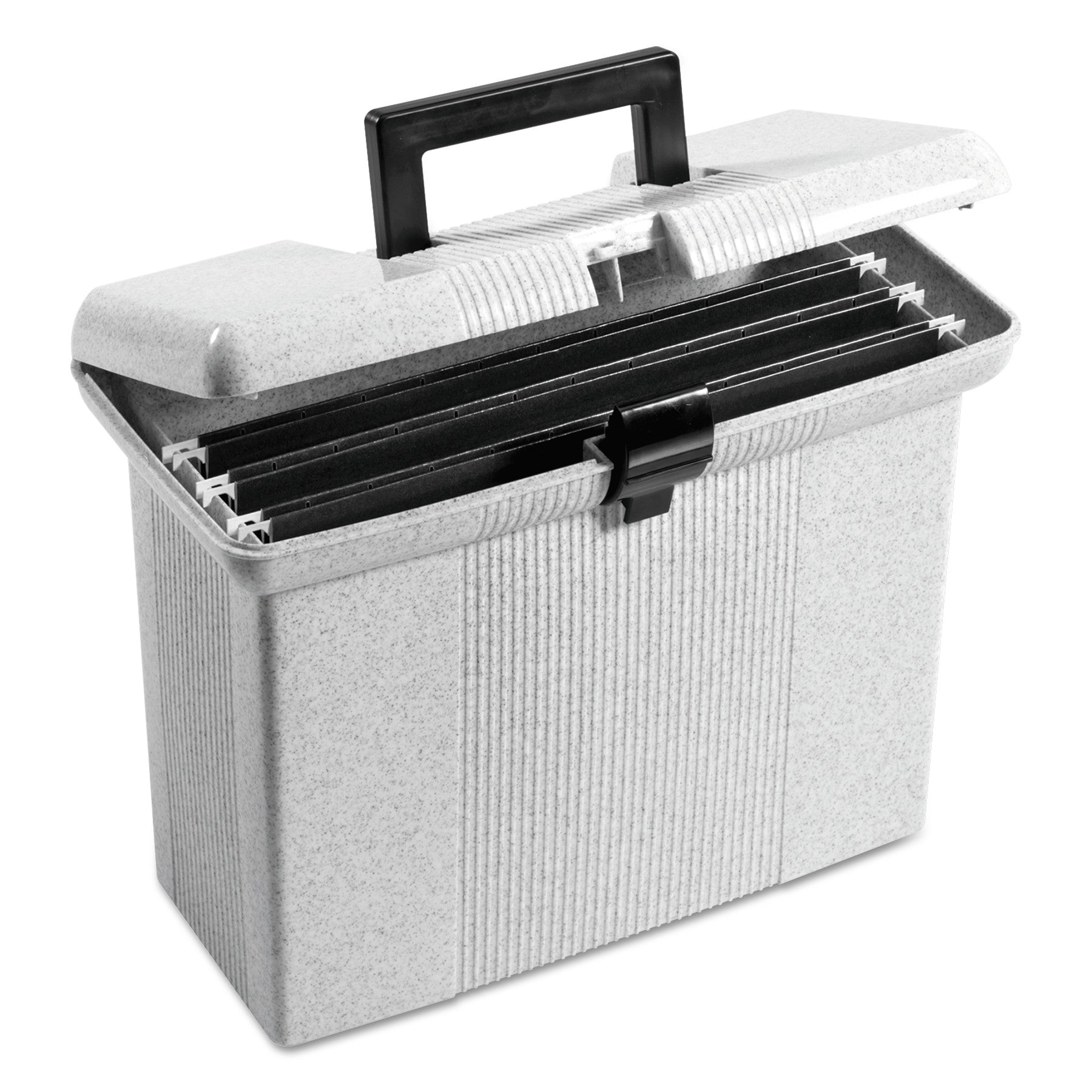 Pendaflex Portafile File Storage Box - Internal Dimensions: 13.87" Width x 6.37" Depth x 10.87" Height - External Dimensions: 14" Width x 6.5" Depth x 11" Height - Media Size Supported: Letter - Light Duty - Plastic - Granite - For Document - 1 Each