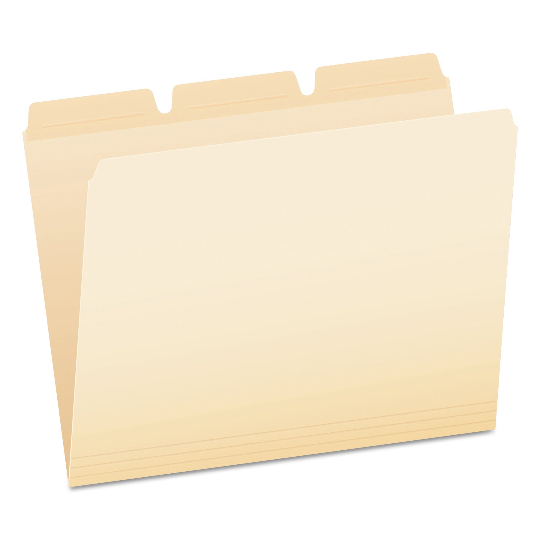 8 1/2" x 11" - Top Tab Location - Assorted Tab Position - Manila - Reinforced Tab - 10% Recycled - 50 / Pack