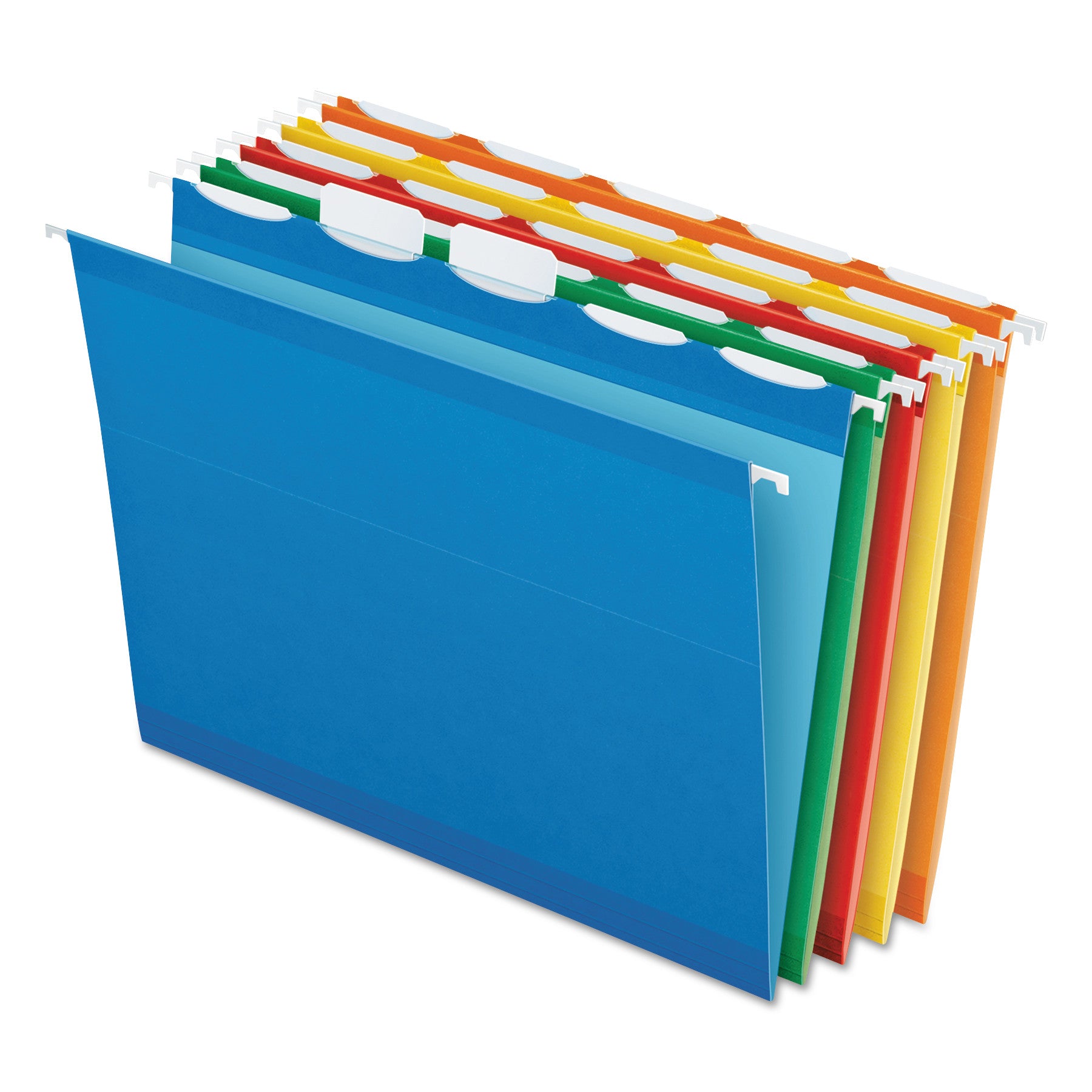 Pendaflex Ready-Tab 1/5 Tab Cut Letter Recycled Hanging Folder - 8 1/2" x 11" - Assorted - Reinforced - 10% Recycled - 25 / Box
