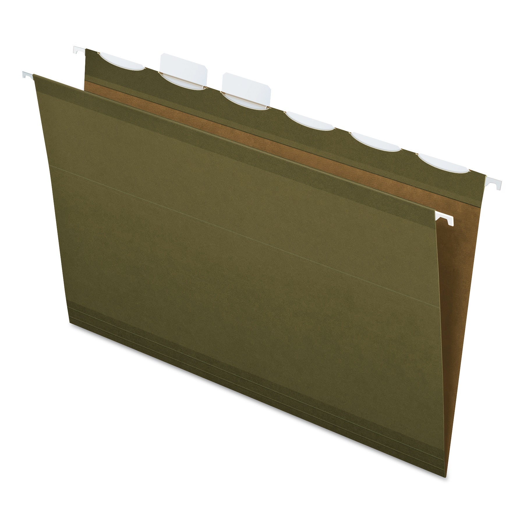Pendaflex Letter Recycled Hanging Folder - 2" Folder Capacity - 8 1/2" x 11" - 2" Expansion - Pressboard - Standard Green - Reinforced - 10% Recycled - 20 / Box
