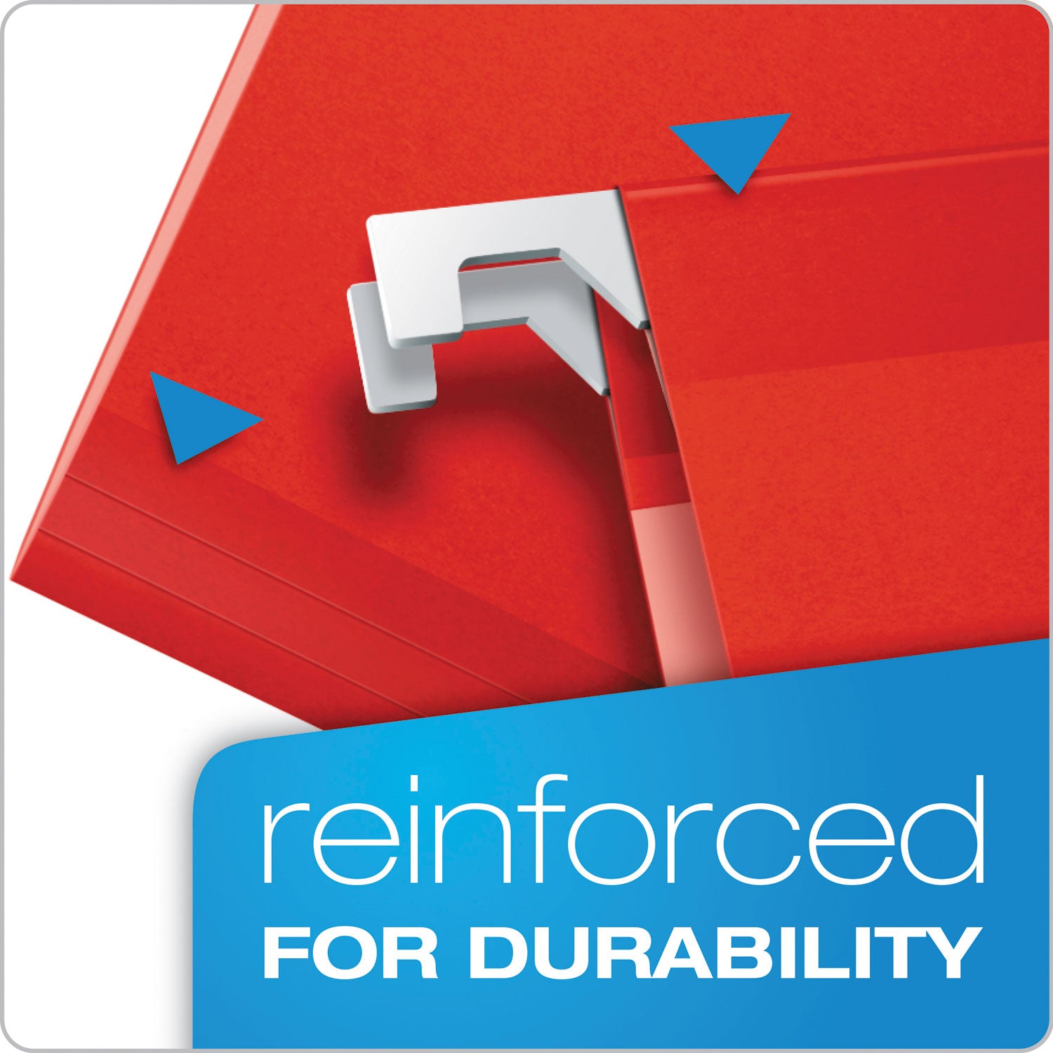 Pendaflex 1/5 Tab Cut Legal Recycled Hanging Folder - 8 1/2" x 14" - Blue, Red, Yellow, Orange, Green - Reinforced - 10% Recycled - 25 / Box