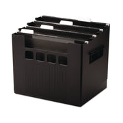 External Dimensions: 12.8" Width x 10" Depth x 11" Height - Media Size Supported: Letter - Plastic - Black - For Hanging Folder - 1 Each