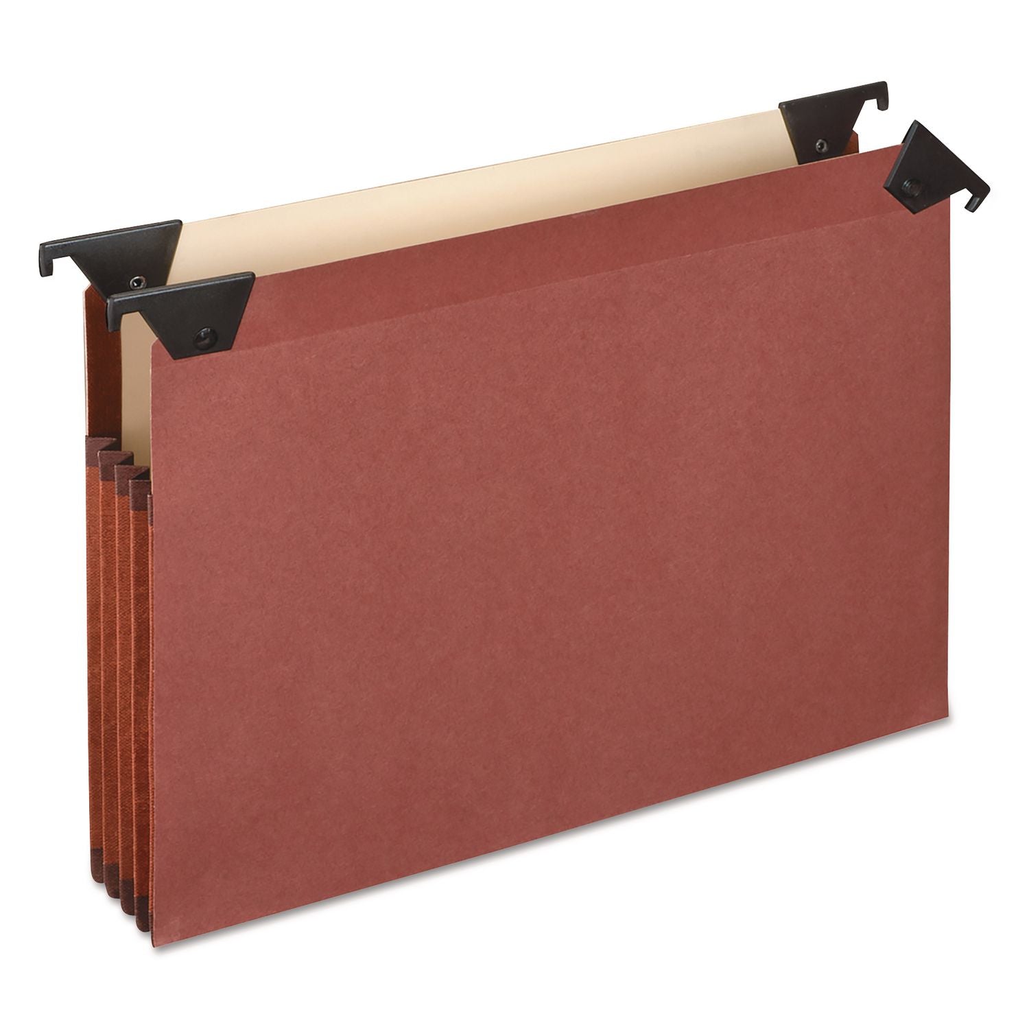 Pendaflex Letter Size Recycled Expanding File, 3.5" Expansion, Red Fiber, Reinforced & Rip-Proof Gusset, Laminated, Moisture Resistant, 10% Recycled, 5/Box