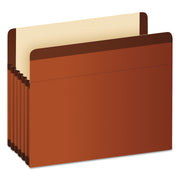 Pendaflex Legal Recycled Expanding File - 8 1/2" x 14" - 5 1/4" Expansion - Red Fiber, Polyester - Red Fiber, Manila - Moisture Resistant, Rip Resistant, Laminated, Spill Proof, Reinforced Gusset, Acid-free - 10% Recycled - 5 / Box