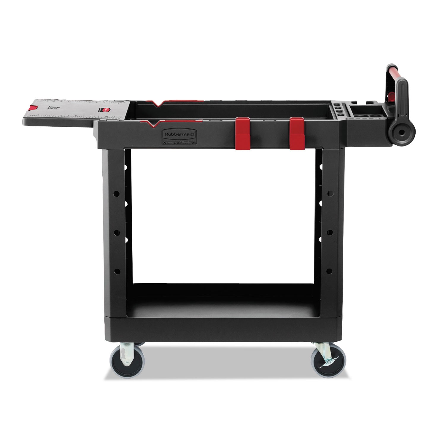 Push/Pull Handle - 520 lb Load Capacity - 4 Casters - 4" Caster Size - Plywood, Foam - 46.20" Length x 17.75" Width x 36" Height - Black - 1 Each