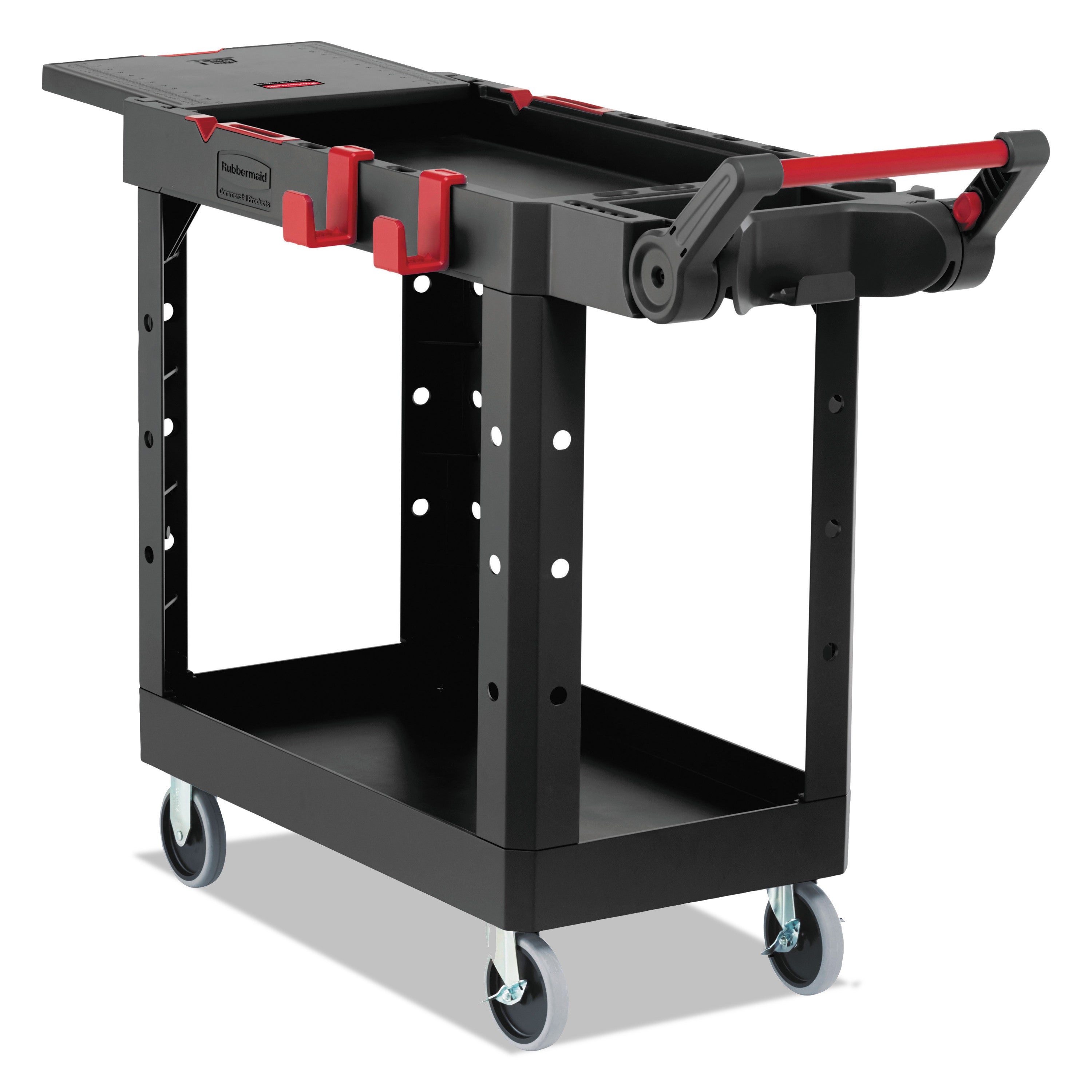 Push/Pull Handle - 520 lb Load Capacity - 4 Casters - 4" Caster Size - Plywood, Foam - 46.20" Length x 17.75" Width x 36" Height - Black - 1 Each