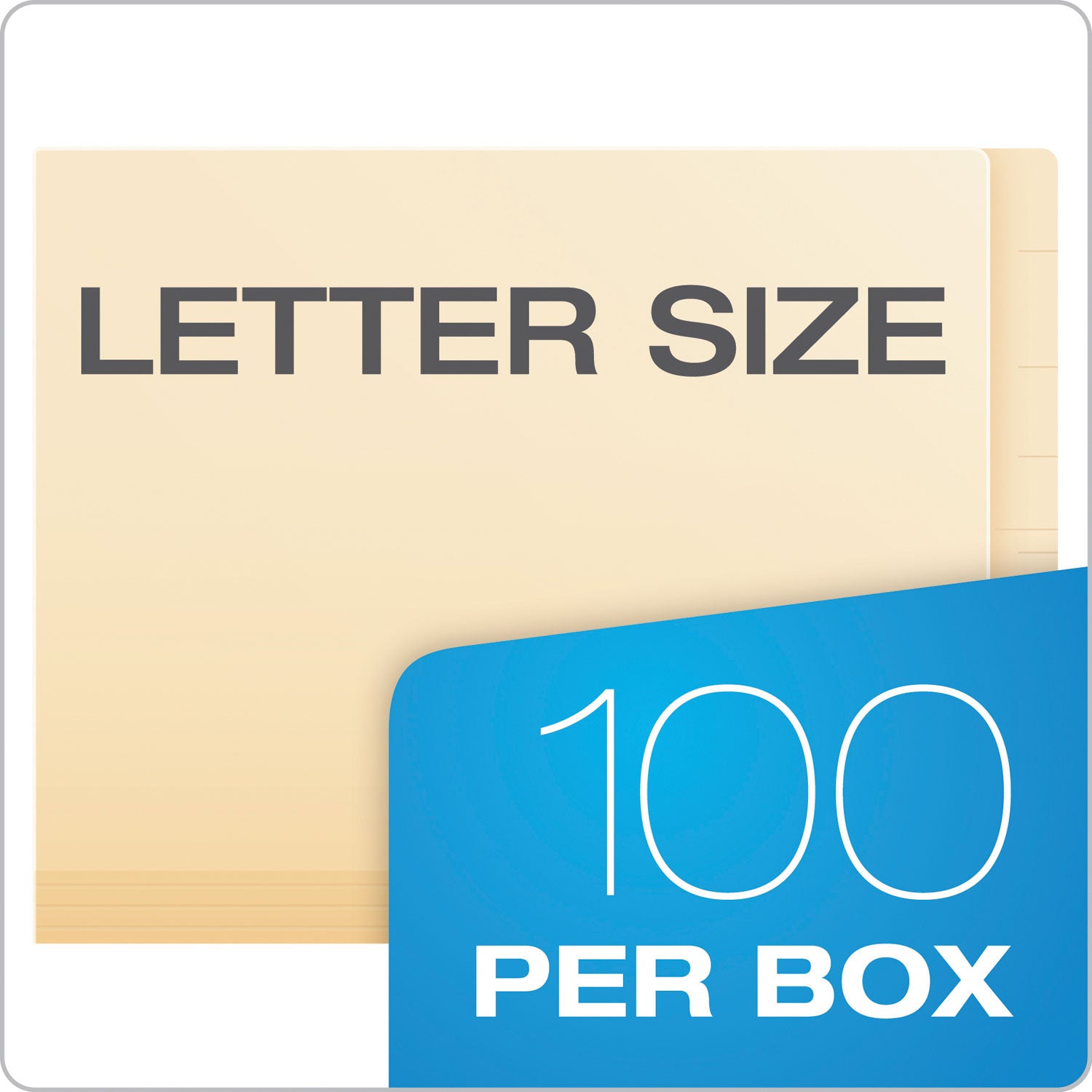 Pendaflex Letter Recycled End Tab File Folder - 8 1/2" x 11" - 11 pt. - 2 Plys - Poly - Manila - Laminated, Reinforced, Tab, Embossed - 10% Recycled - 100 / Box