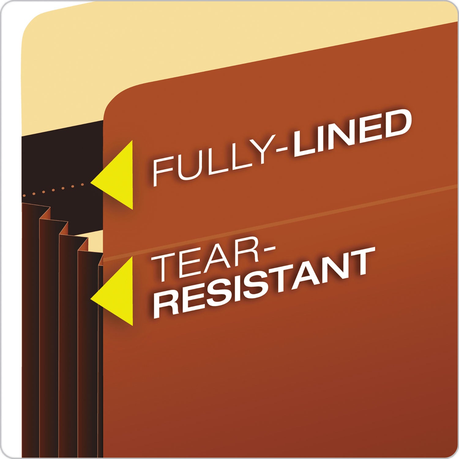 Pendaflex Letter Recycled Expanding File - 8 1/2" x 11" - 5 1/4" Expansion - 24 pt. - Tyvek - Brown - Reinforced, Heavyweight Cover, Heavy Duty, Wear Resistant, Tear Resistant, Tyvek Gusset, Reinforced Gusset - 10% Recycled - 10 / Box