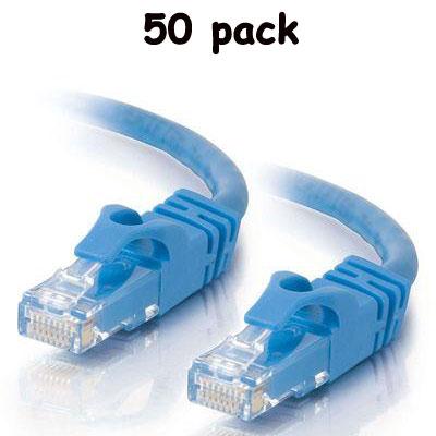 5' CAT6 Snagless 50Pk Blue