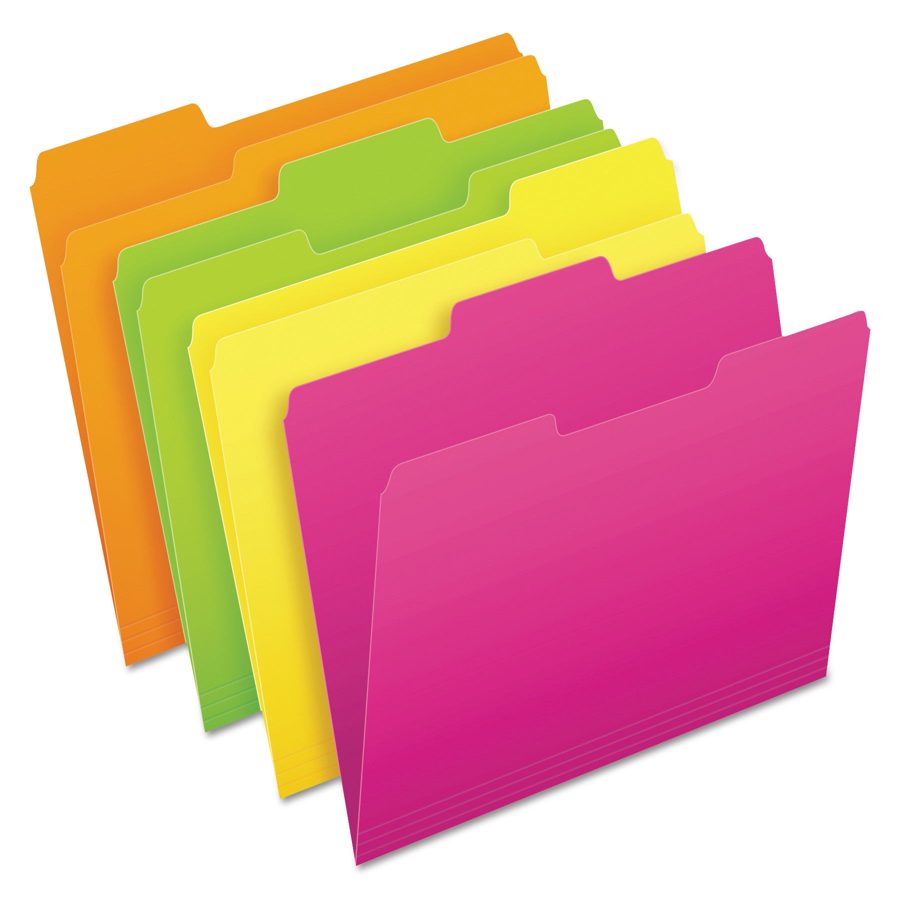 Pendaflex 1/3 Tab Cut Letter Size Recycled Top Tab File Folders, 11 pt., Assorted Fluorescent Colors, 150 Sheet Capacity, 24 Pack