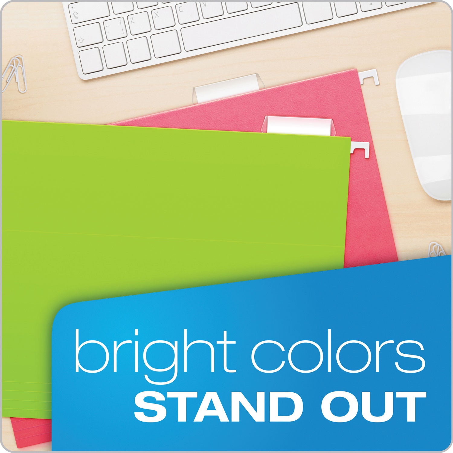 Pendaflex 1/5 Tab Cut Letter Hanging Folder - 8 1/2" x 11" - Assorted Tab Position - Fluorescent Assorted - Labeling Area - 25 / Box
