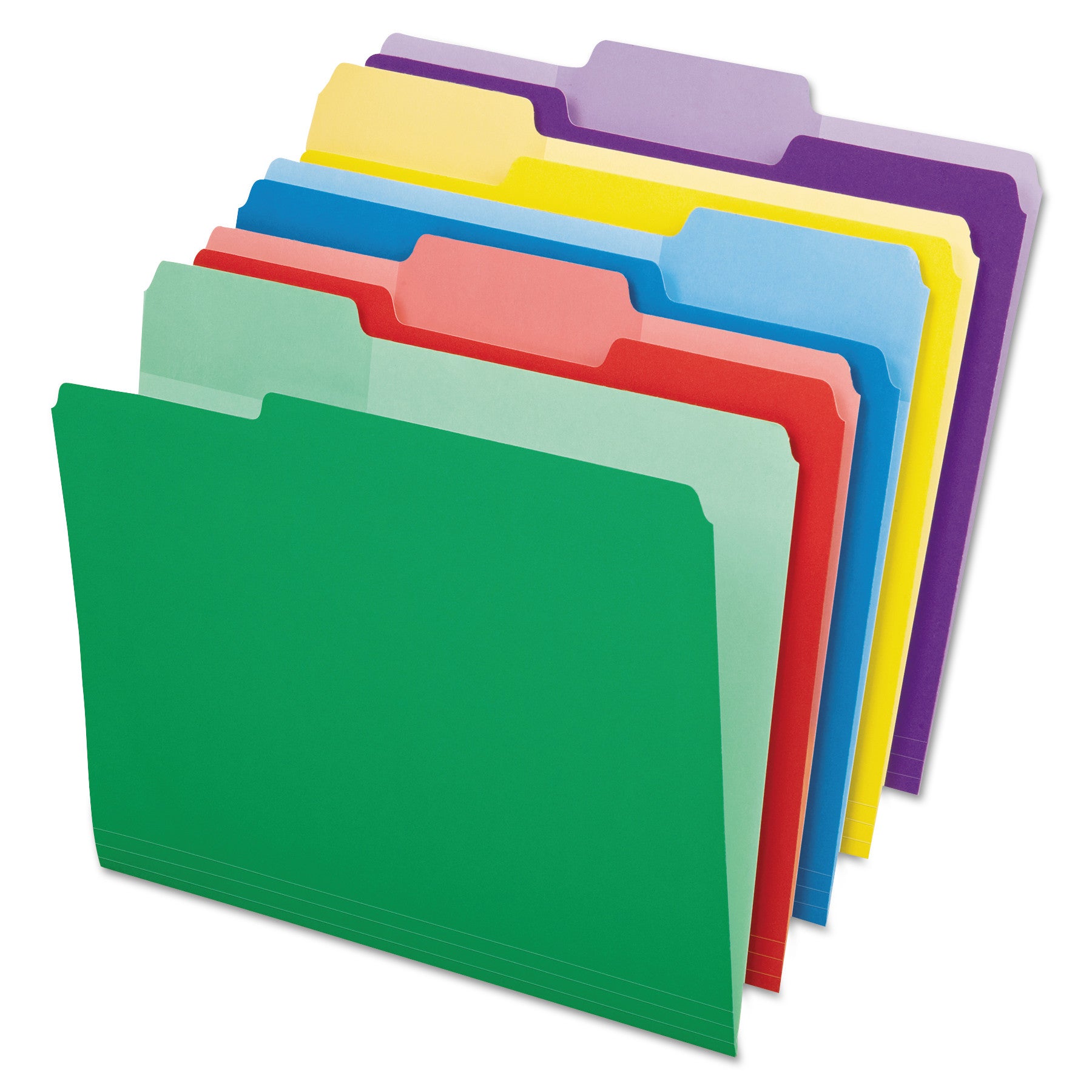 Pendaflex 1/3 Tab Cut Letter Recycled Top Tab File Folder - 8 1/2" x 11" - Top Tab Location - Assorted Tab Position - 11 pt. - Assorted - 10% Recycled - 30 / Pack