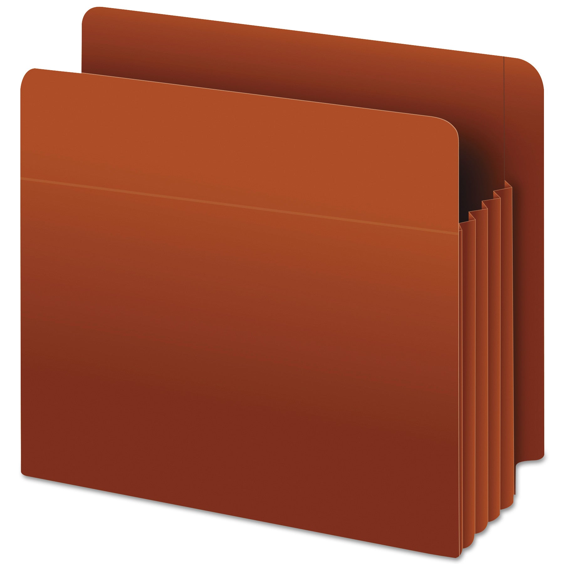 Pendaflex Straight Tab Letter Size Recycled File Pocket, 8.5" x 11", 700 Sheet Capacity, 3.5" Expansion, 17 pt. Red Fiber, Acid-Free, Heavy Duty, Rip Proof, Reinforced Gusset, 10/Box