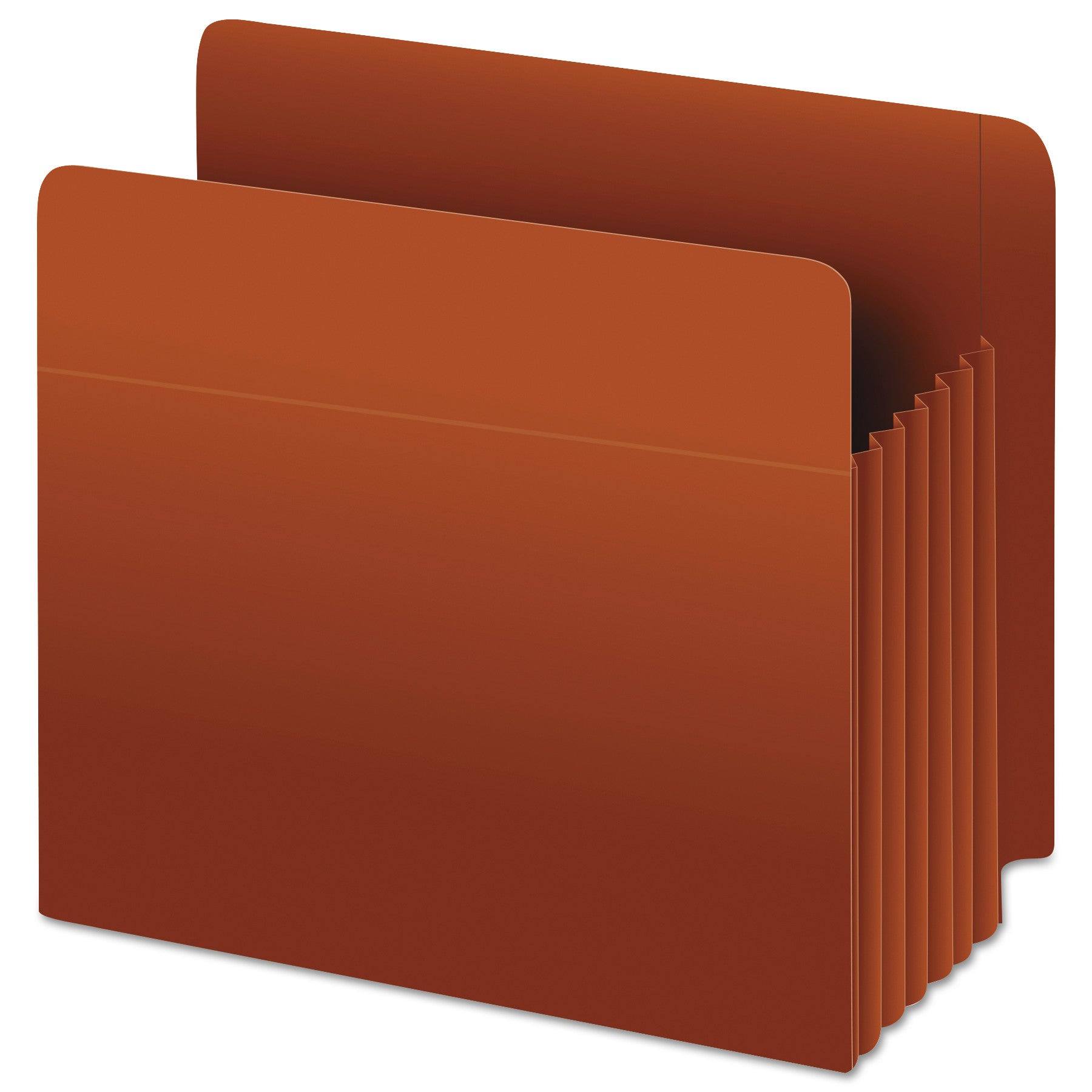 Pendaflex Straight Tab Letter Size Recycled File Pocket, 8.5" x 11", 1050 Sheet Capacity, 5-1/4" Expansion, 1 Pocket, 17 pt. Red Fiber, Acid-Free, Heavy Duty, 30% Recycled, 10/Box