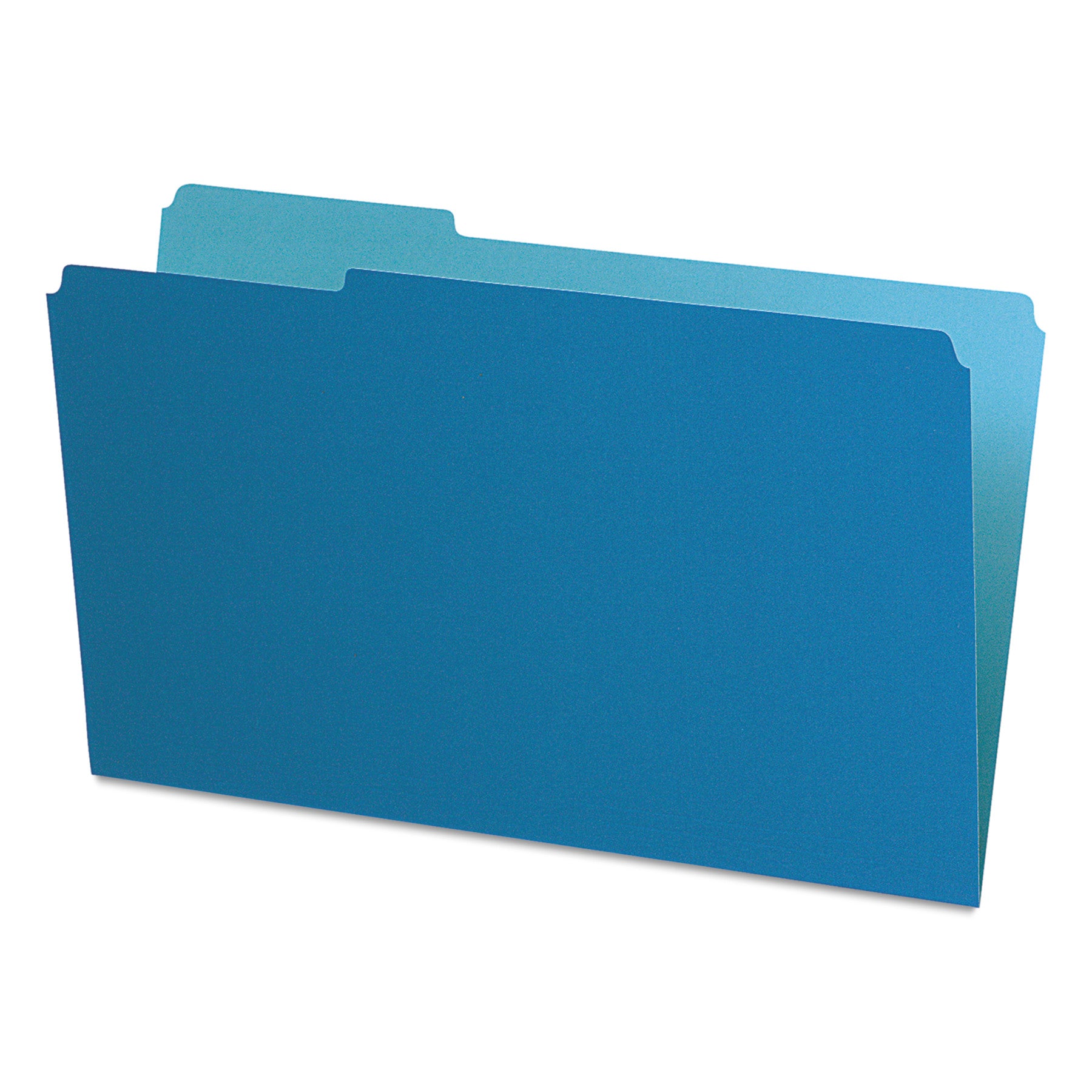 Pendaflex 1/3 Tab Cut Legal Recycled Top Tab File Folder - 8 1/2" x 14" - Blue - Acid-free - 10% Recycled - 100 / Box