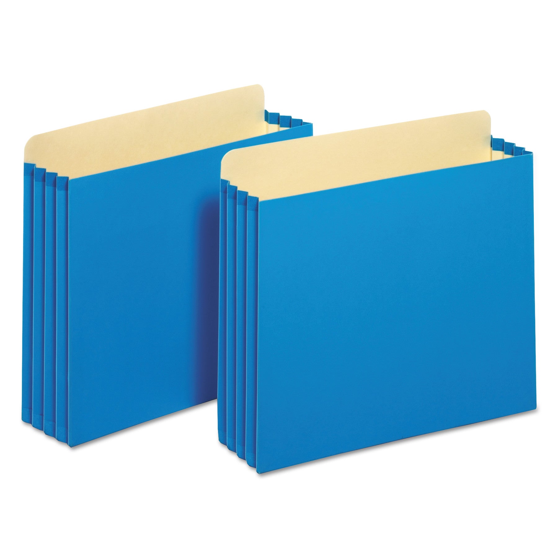 File Cabinet Pockets, 3.5" Expansion, Letter Size, Blue, 10/box