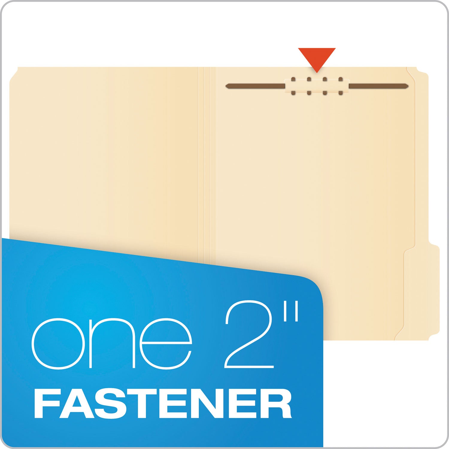Pendaflex 1/3 Tab Cut Letter Top Tab File Folder - 8 1/2" x 11" - 1 Fastener(s) - 2" for Folder - Top Tab Location - Assorted Tab Position - 11 pt. - Manila - Manila - Reinforced Tab, Heavyweight Cover, Embossed, Durable - 50 / Box