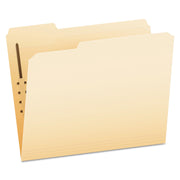 Pendaflex 1/3 Tab Cut Letter Top Tab File Folder - 8 1/2" x 11" - 1 Fastener(s) - 2" for Folder - Top Tab Location - Assorted Tab Position - 11 pt. - Manila - Manila - Reinforced Tab, Heavyweight Cover, Embossed, Durable - 50 / Box