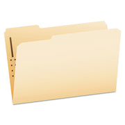Pendaflex 1/3 Tab Cut Legal Recycled Top Tab File Folders, 8.5" x 14", 1 Fastener, 2" Capacity, Reinforced Tab, Heavyweight Manila, 10% Recycled, 50/Box