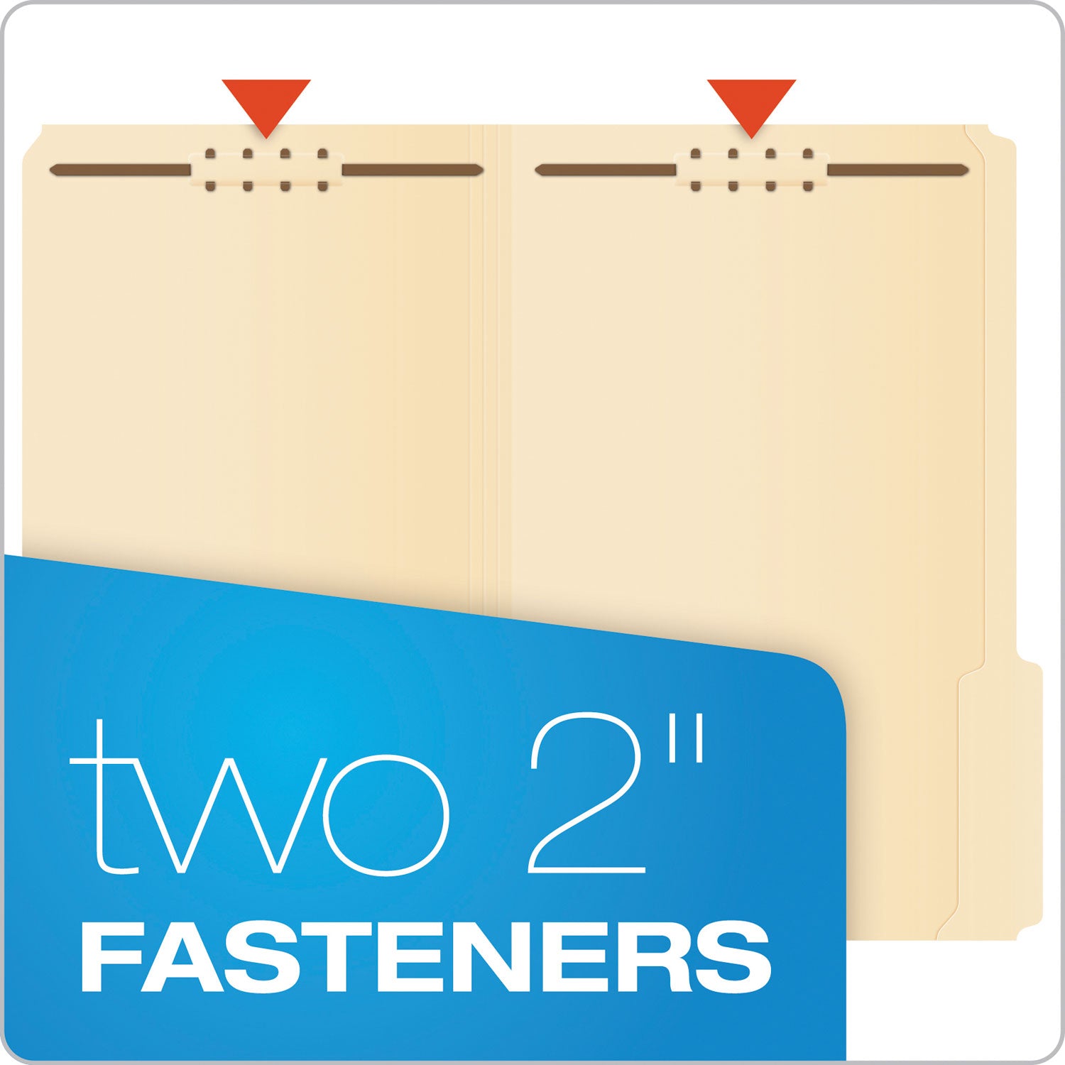 Pendaflex 1/3 Tab Cut Legal Recycled Top Tab File Folders, 8.5" x 14", 2 Fasteners, 2" Capacity, Reinforced Tab, Heavyweight Manila, 10% Recycled, 50/Box