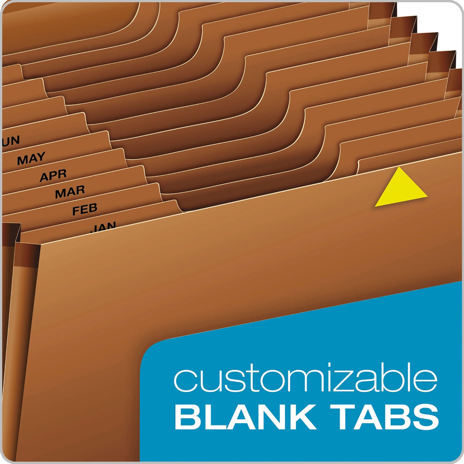 Heavy-Duty Expanding File With Reinforced Flap, 12 Sections, Elastic Cord Closure, 1/3-Cut Tabs, Letter Size, Redrope