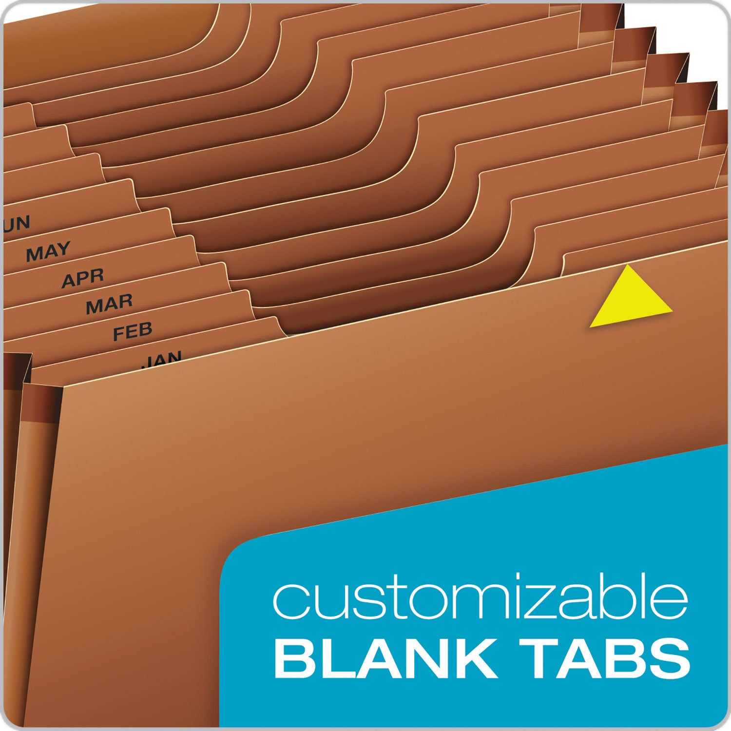 Pendaflex 1/3 Tab Cut Letter Recycled Expanding File - 8 1/2" x 11" - 12 Pocket(s) - Top Tab Location - 80 pt. - Tyvek - Brown - Reinforced, Heavy Duty, Rip Resistant - 10% Recycled - 1 Each