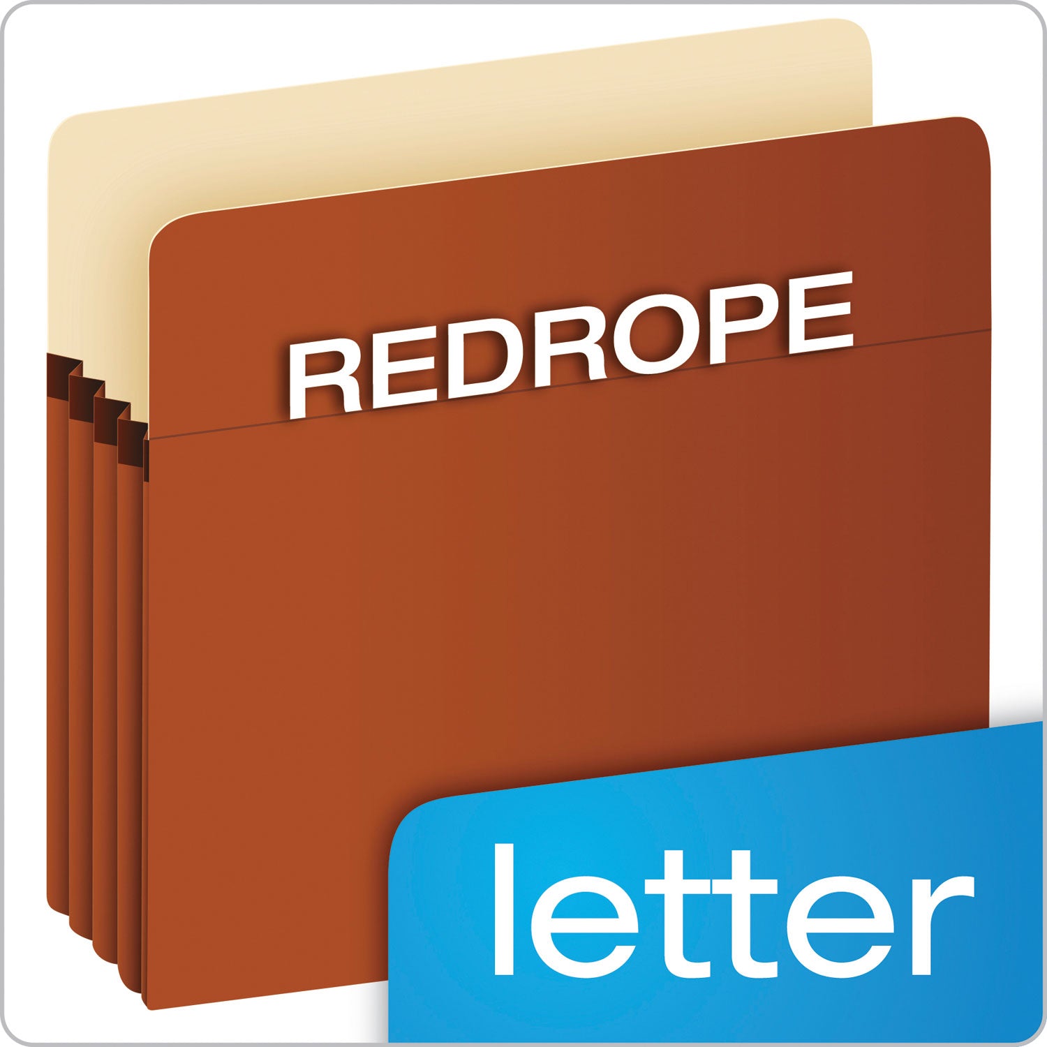 Pendaflex Letter Recycled File Pocket - 8 1/2" x 11" - 5 1/4" Expansion - Red Fiber - Red - Acid-free, Reinforced Gusset, Rip Resistant - 30% Recycled - 50 / Carton