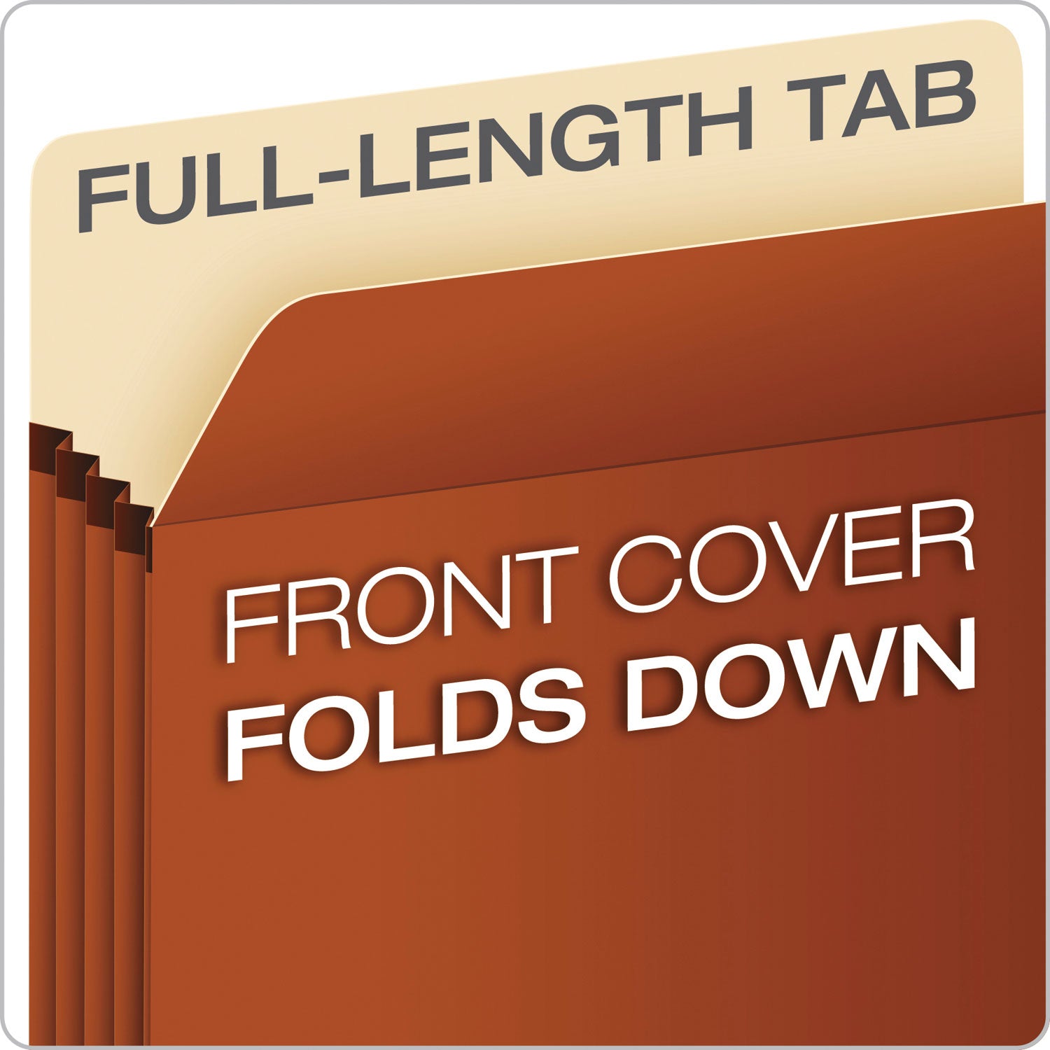 Pendaflex Letter Recycled File Pocket - 8 1/2" x 11" - 3 1/2" Expansion - Red Fiber - Red - Acid-free, Reinforced Gusset, Rip Resistant - 30% Recycled - 50 / Carton