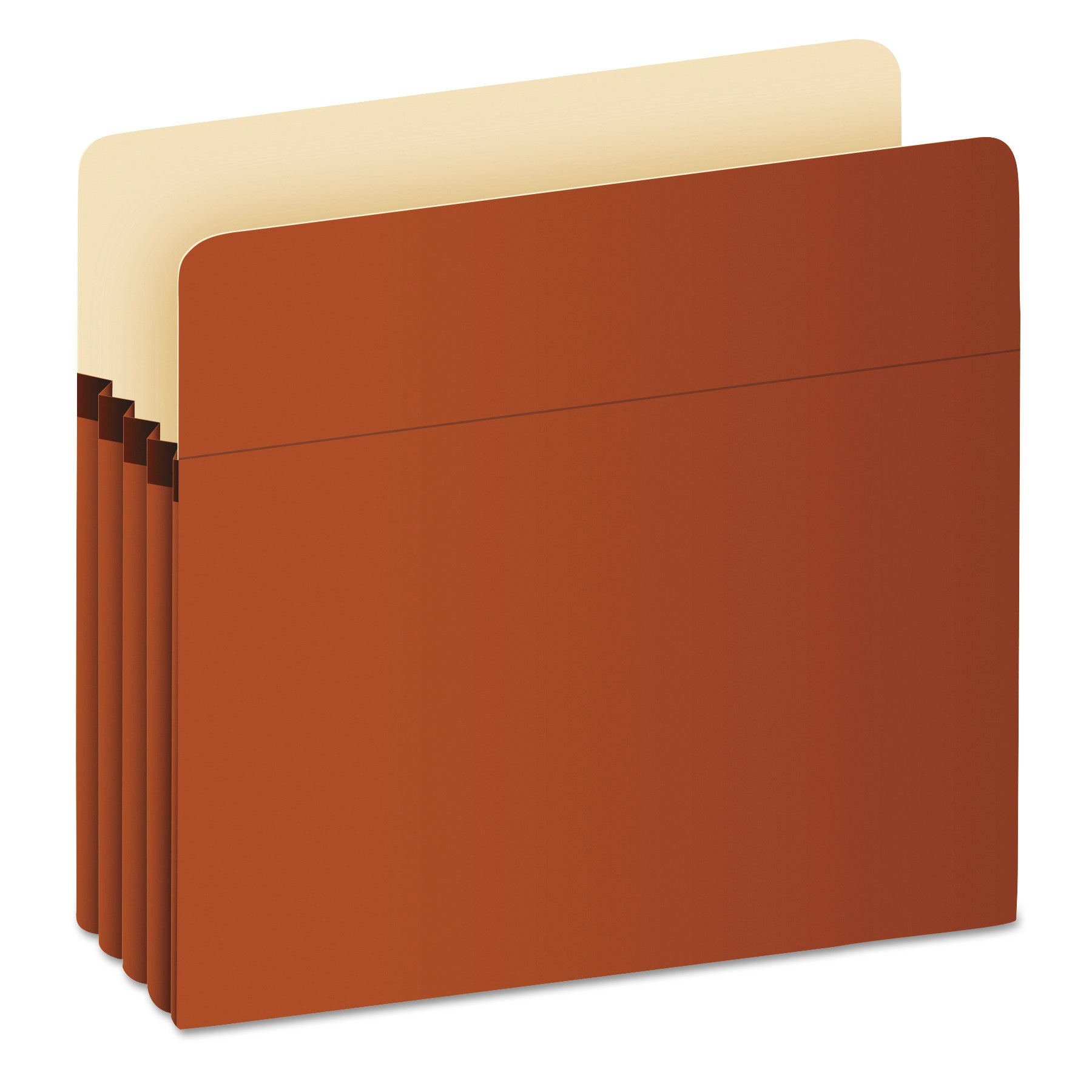 Pendaflex Letter Recycled File Pocket - 8 1/2" x 11" - 3 1/2" Expansion - Red Fiber - Red - Acid-free, Reinforced Gusset, Rip Resistant - 30% Recycled - 50 / Carton