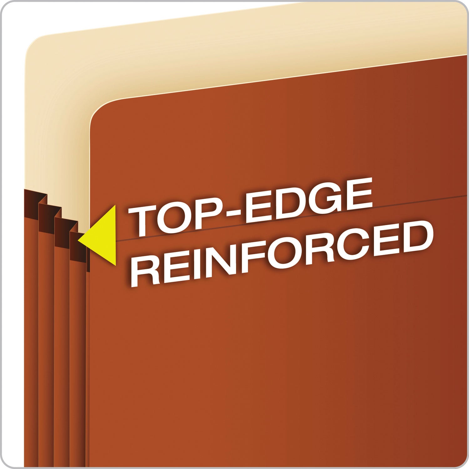 Pendaflex Letter Recycled File Pocket - 8 1/2" x 11" - 3 1/2" Expansion - Red Fiber - Red - Acid-free, Reinforced Gusset, Rip Resistant - 30% Recycled - 50 / Carton