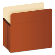 Pendaflex Letter Recycled Expanding File - 8 1/2" x 11" - 5 1/4" Expansion - Manila, Tyvek, Red Fiber - Tyvek Gusset, Reinforced Gusset - 30% Recycled - 10 / Box