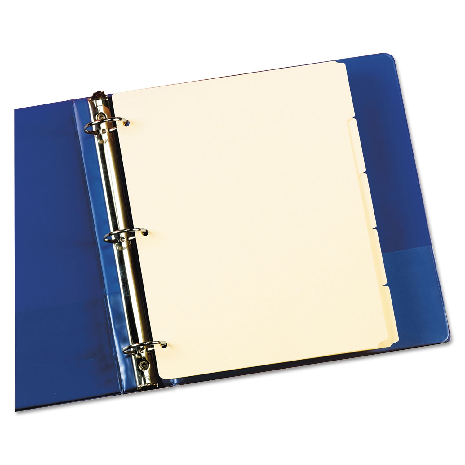 5 x Divider(s) - Blank Tab(s) - 5 Tab(s)/Set - 8.5" Divider Width x 11" Divider Length - 3 Hole Punched - Manila Tab(s) - 10% Recycled - Punched, Acid-free - 1 Box