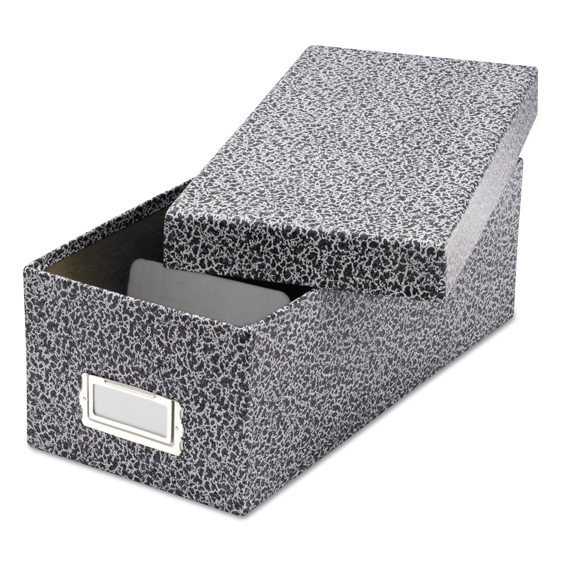 Media Size Supported: Index Card 3" x 5" - 1200 x Index Card (3" x 5") - Lift-off Closure - Plastic, Steel - Black, White - For Index Card, Label - 1 Each