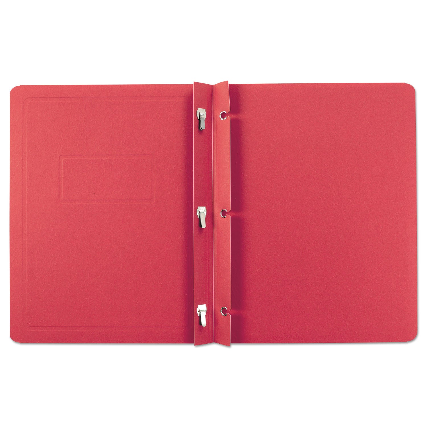 Report Cover, Three-Prong Fastener, 0.5" Capacity, 8.5 X 11, Red/red, 25/box
