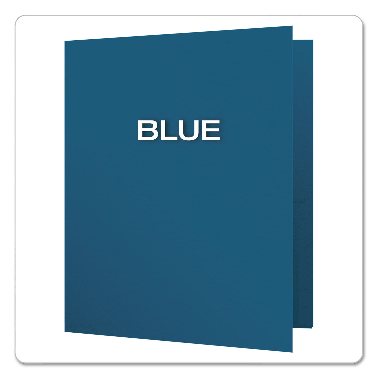 Oxford Letter Recycled Pocket Folder - 8 1/2" x 11" - 85 Sheets Capacity - 3 Fastener(s) - 1/2" for Folder - 2 Inside Front & Back Pocket(s) - Leatherette - Blue - Tear Resistant, Durable, Punched - 10% Recycled - 25 / Box