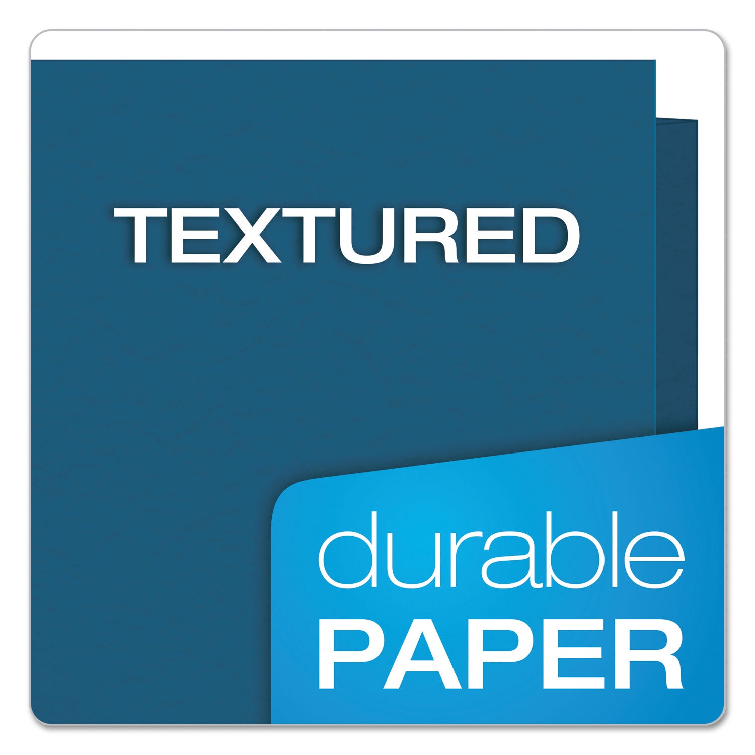Oxford Letter Recycled Pocket Folder - 8 1/2" x 11" - 85 Sheets Capacity - 3 Fastener(s) - 1/2" for Folder - 2 Inside Front & Back Pocket(s) - Leatherette - Blue - Tear Resistant, Durable, Punched - 10% Recycled - 25 / Box