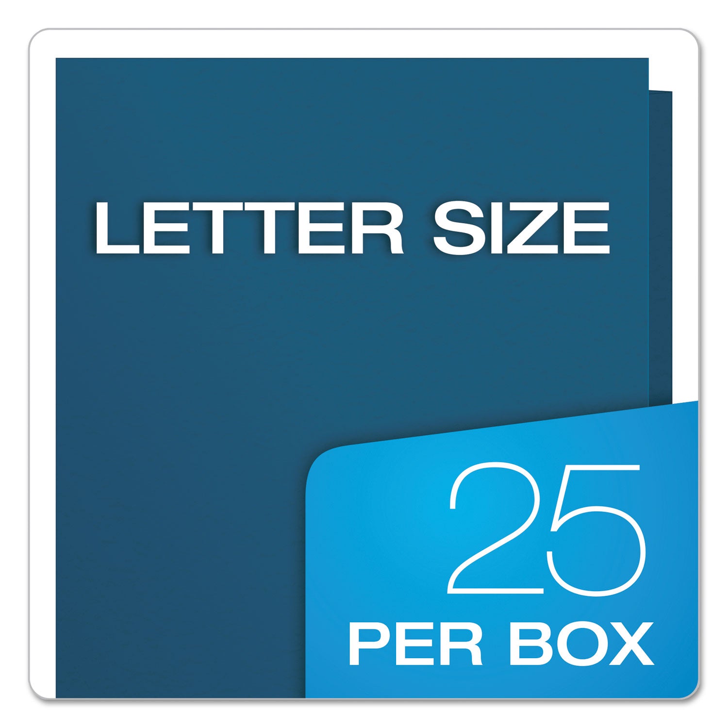 Oxford Letter Recycled Pocket Folder - 8 1/2" x 11" - 85 Sheets Capacity - 3 Fastener(s) - 1/2" for Folder - 2 Inside Front & Back Pocket(s) - Leatherette - Blue - Tear Resistant, Durable, Punched - 10% Recycled - 25 / Box