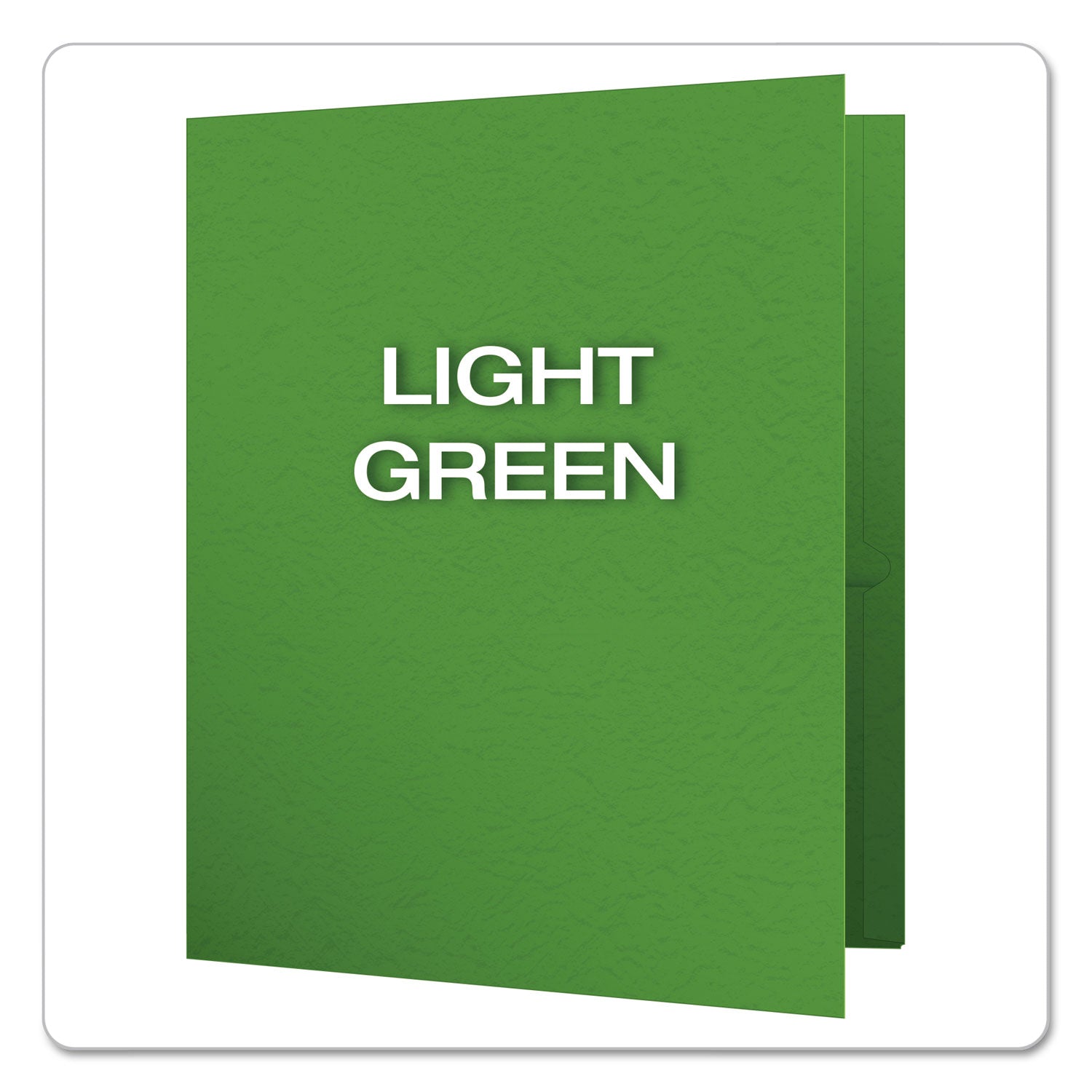 Oxford Letter Recycled Pocket Folder with Fastener, 8.5" x 11", 135 Sheet Capacity, 3 Prong Fasteners, 2 Pockets, Green, 10% Recycled, 25/Box