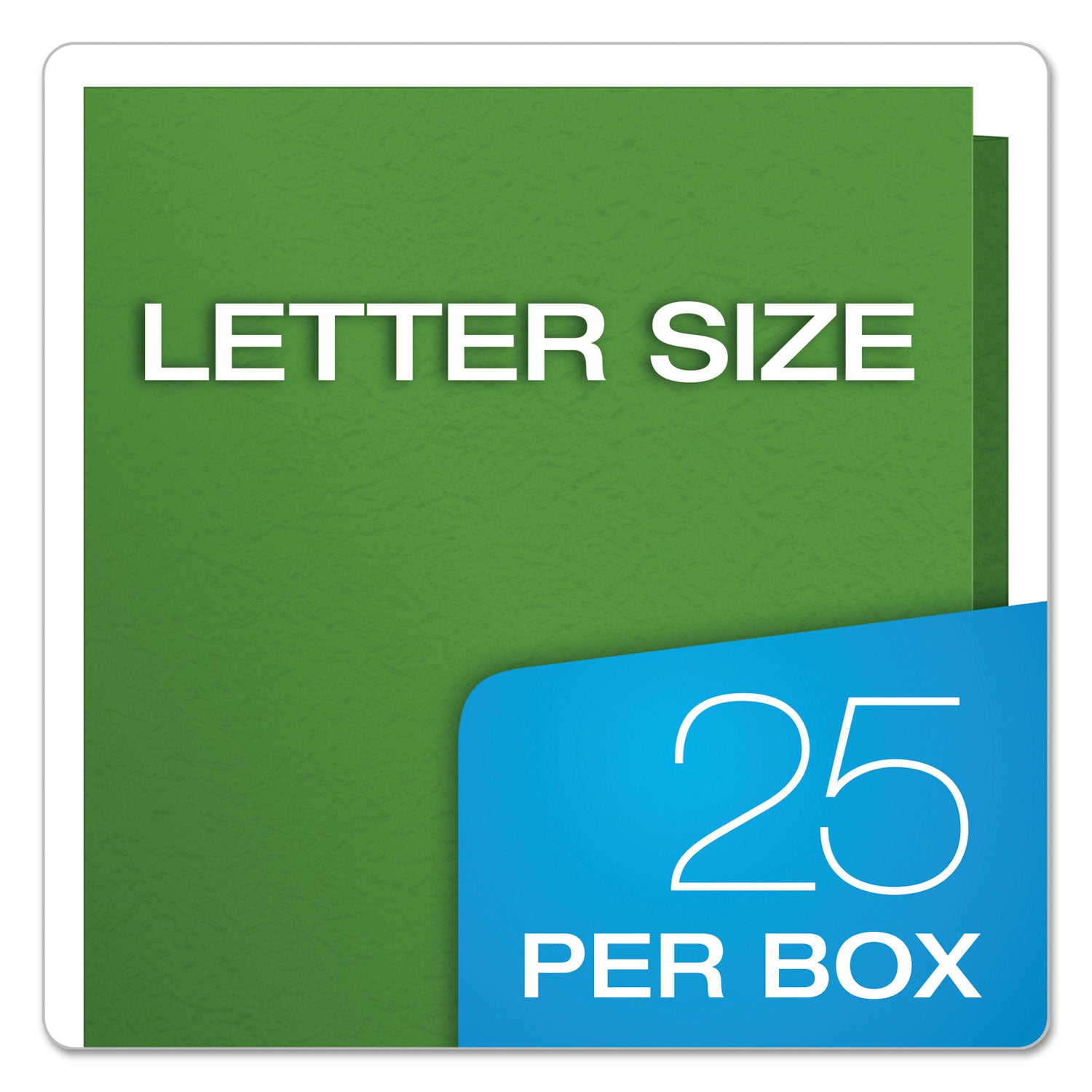 Oxford Letter Recycled Pocket Folder with Fastener, 8.5" x 11", 135 Sheet Capacity, 3 Prong Fasteners, 2 Pockets, Green, 10% Recycled, 25/Box
