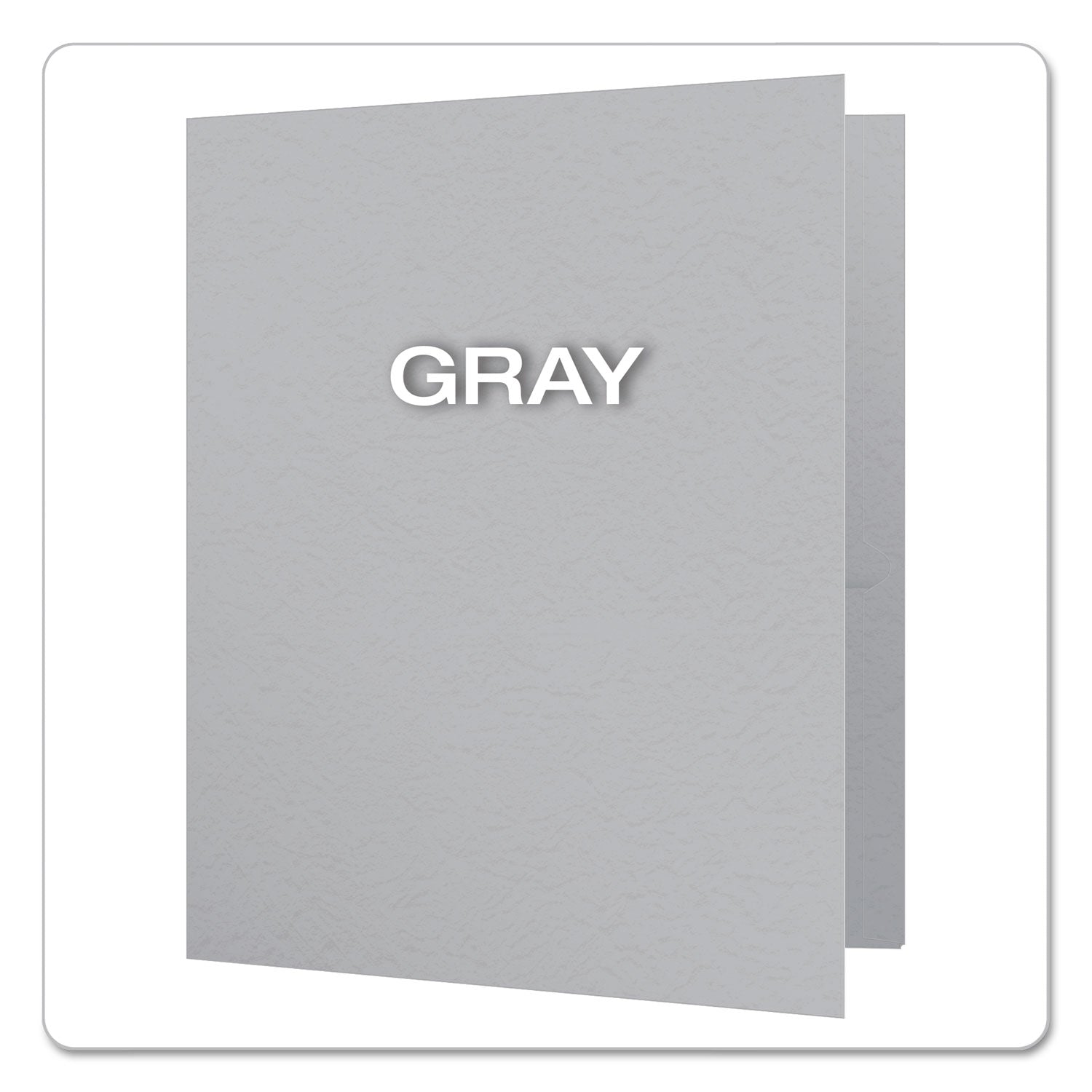 Oxford Letter Recycled Pocket Folder - 8 1/2" x 11" - 3 Fastener(s) - 1/2" for Folder - 2 Inside Front & Back Pocket(s) - Leatherette - Gray - Tear Resistant, Durable - 10% Recycled - 25 / Box